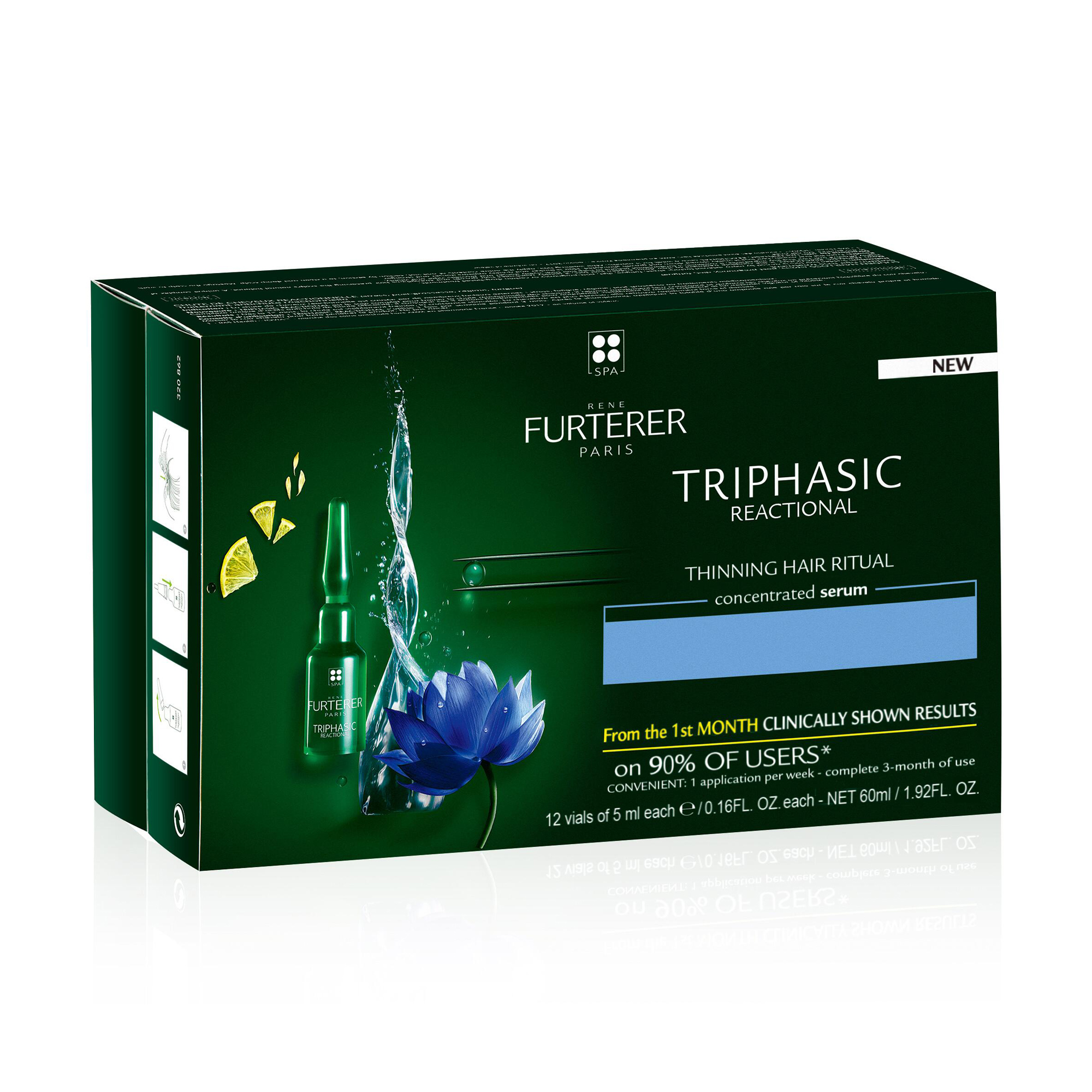 Концентрований засіб проти випадіння волосся Rene Furterer Triphasic Reactional Anti-Hair Loss Ritual, 12*5 мл